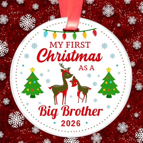 Elegant Chef My First Christmas as a Big Brother 2026 Keepsake Ornament