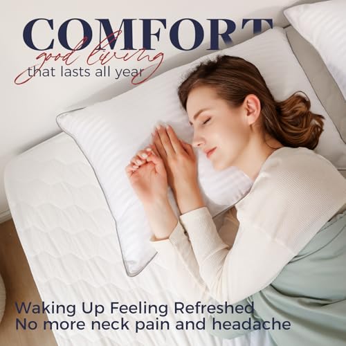 King Size Down Alternative Pillow - 2 Pack Super Soft for Sleeping