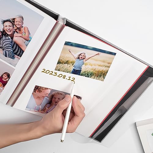 Large Self-Adhesive Photo Album with Linen Cover, 40-Page DIY Scrapbook