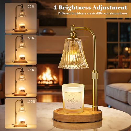 Adjustable Candle Warmer Lamp with Timer & Dimming Function