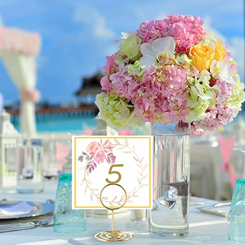 26PCS Gold Table Number Holders - 2-Inch Metal Place Card Stands