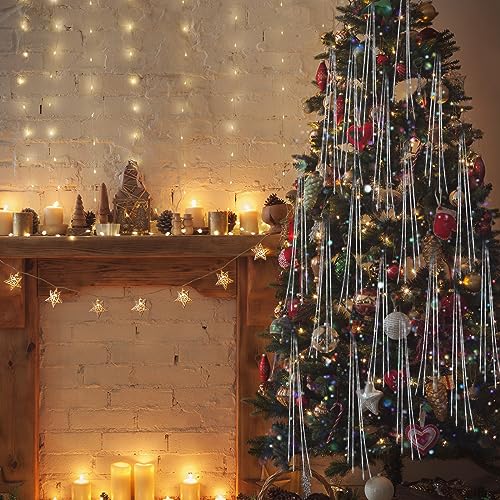 Lyrow 6000 Pieces Christmas Tinsel Icicles for Tree Decorations - Laser Silver / 6 Pack