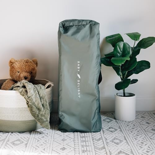 Organic Full Size Baby Crib & Playard with Breathable Mesh Walls - Sage