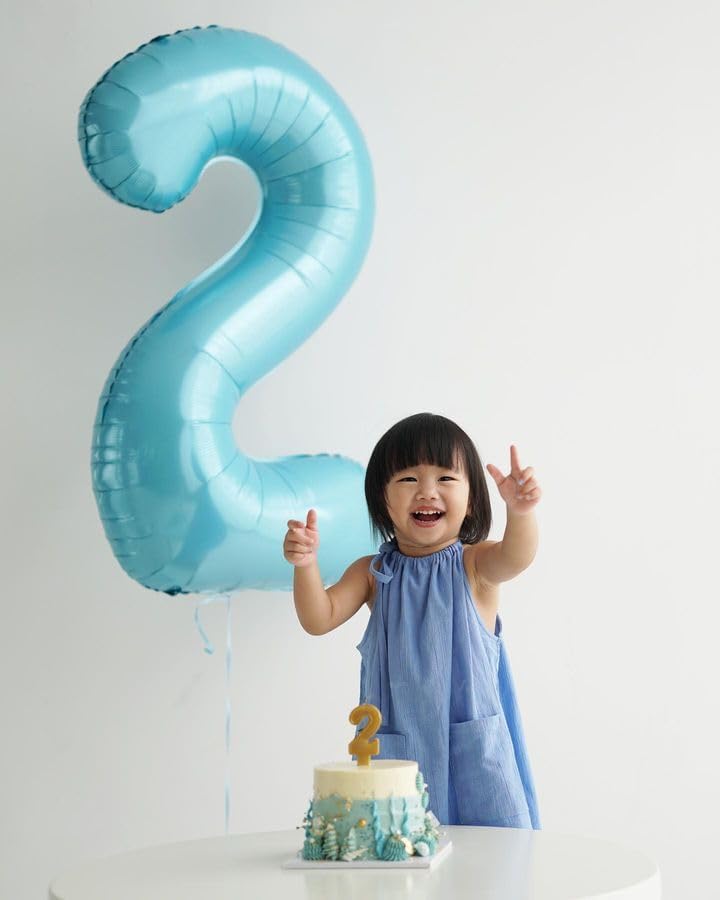 Pearlescent Blue Number 6 Balloon - 40 Inch Birthday Decoration | Perfect for 6th Birthday Parties