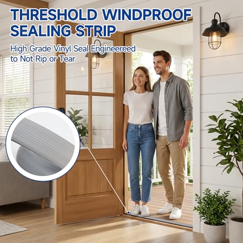 Vinyl Door Threshold Replacement Seal - 36 Inch Draft Stopper (2 Pack)