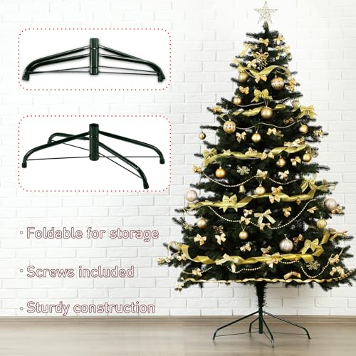 Folding Metal Christmas Tree Stand Base for Artificial Trees - 16 Inch
