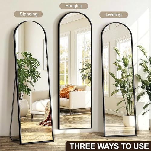 Arched Full Length Floor Mirror 70" x 24" Shatterproof Standing Mirror