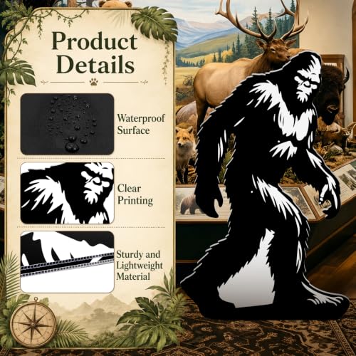 5ft Bigfoot Silhouette Standee - Lifesize Corrugated Plastic Sasquatch Prop