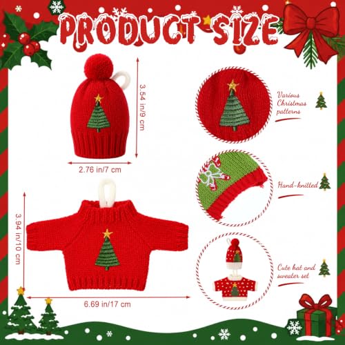 Harrycle Embroidery 14 Pcs Crochet Ugly Christmas Sweater Ornaments Kit