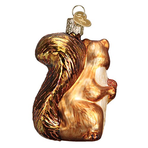 Old World Christmas Squirrel Glass Blown Ornament - Hand-Painted Squirrel figurine