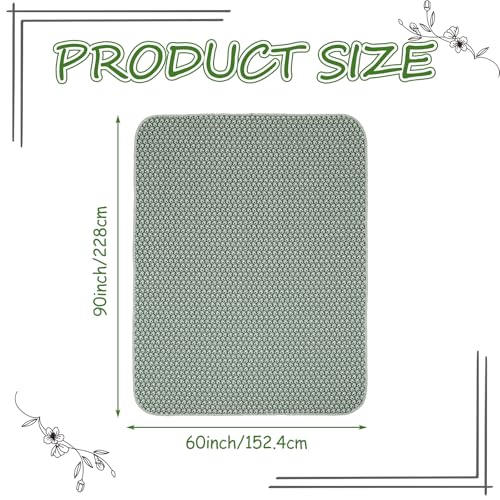 Reversible Cotton Block Print Throw Blanket - 60 x 90 Inches, Basil Green