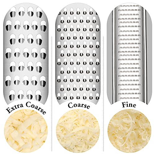 3-Piece Stainless Steel Kitchen Grater and Lemon Zester Set