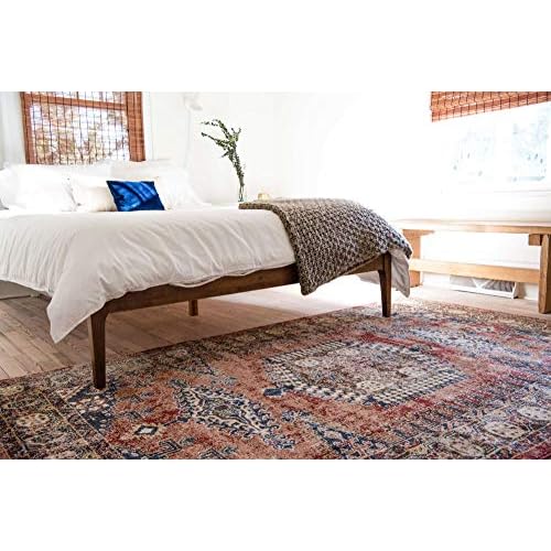 Unique Loom Utopia Collection Area Rug - Larissa (2' 2" x 3' 1" Rectangle, Terracotta/ Blue)