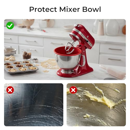 Silicone Mixing Bowl Liners for 5-Quart Tilt-Head Stand Mixers, 3-Pack
