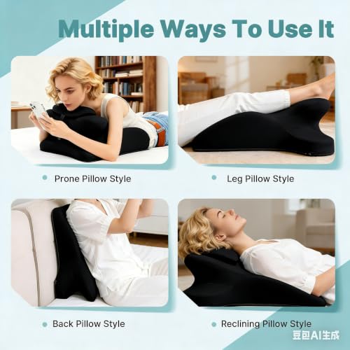 Ergonomic Memory Foam Wedge Pillow for Support and Elevation