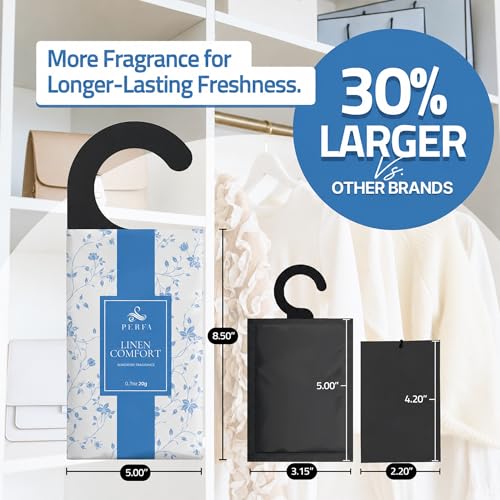 12 Pack Hanging Closet Deodorizer - Long Lasting Fresh Linen Scented Sachets