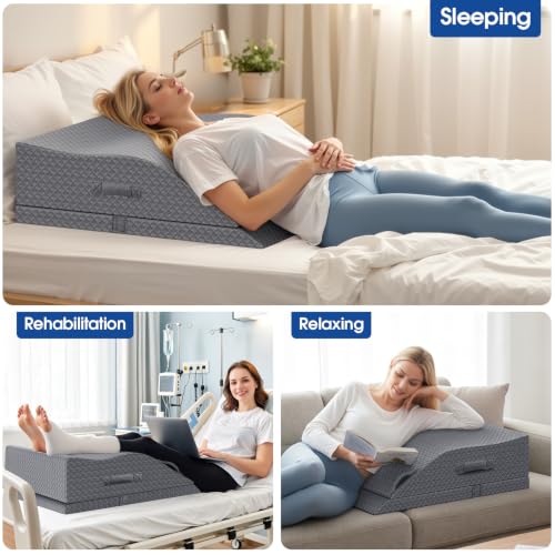 Adjustable Memory Foam Leg Elevation Pillow for Recovery