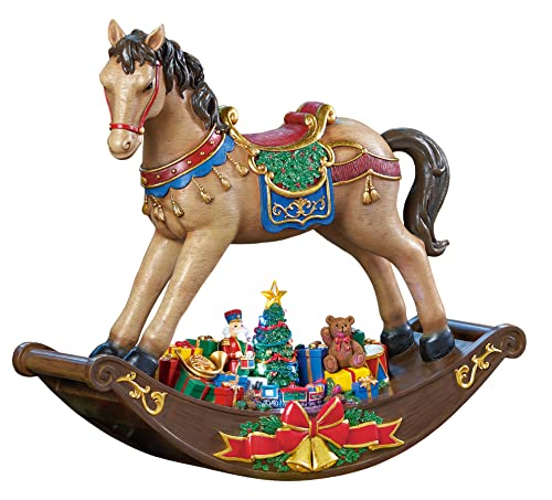 Musical LED Rocking Horse Christmas Centerpiece - Light-Up Tabletop Decor
