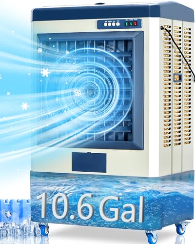 Portable 41" Evaporative Air Cooler with 4800 CFM & 10.6 Gallon Tank
