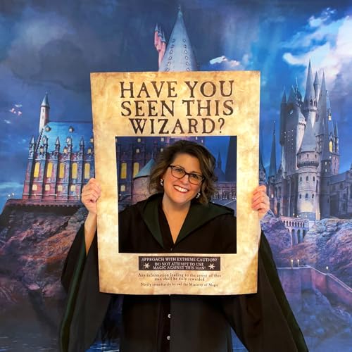 Wizard Wanted Poster Photo Prop 27" x 20" - Durable Cardstock for Parties