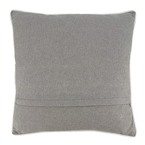 SARO LIFESTYLE Plaid Christmas Tree Throw Pillow 18" Grey with Poly Filling