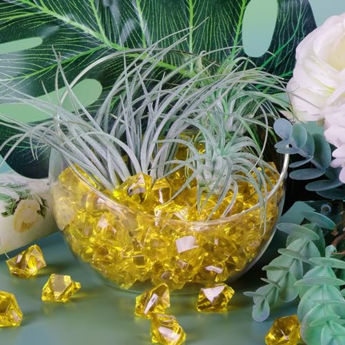 Gold Acrylic Crushed Ice Rocks - 150 Pcs Fake Crystal Gems for Vase Fillers