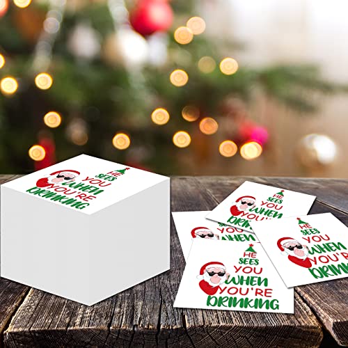 Funny Christmas Holiday Disposable Paper Napkins - 100pcs Xmas Party Table Decor