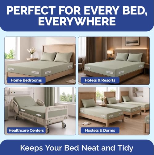 Bed Sheet Holders for Corners – 4 Pack Fitted Sheet Clips