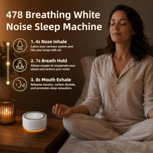 White Noise Sound Machine with 8-Color Night Light & 30 Soothing Sounds