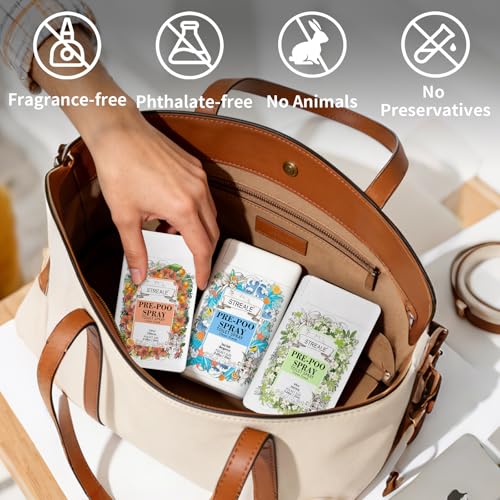 Travel Size Toilet Spray 6-Pack - Pocket Size Pre-Poo Odor Deodorizer
