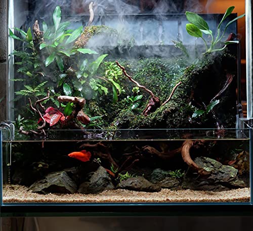 Ultrasonic Aquarium Mist Maker Kit with Splash Guard for Terrariums