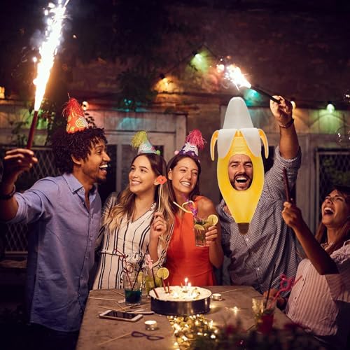 Funny Banana Plush Hat for Costume Parties and Halloween Dress Up