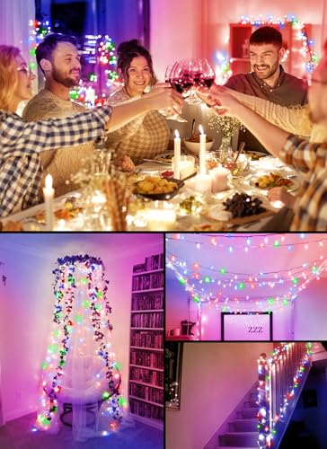 Brightown 8ft Multicolor 20LED Battery-Operated Christmas String Lights with Timer