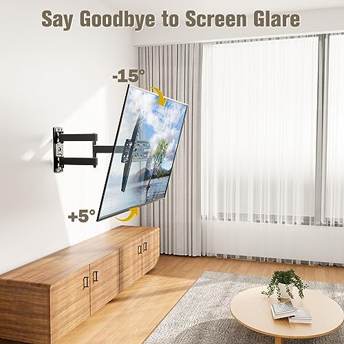 Full Motion TV Wall Mount Bracket with Swivel & Tilt for 26-55 Inch TVs