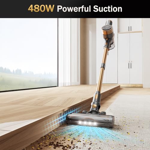 NuYupo Cordless Stick Vacuum Cleaner 10-in-1 Lightweight Rechargeable Gold