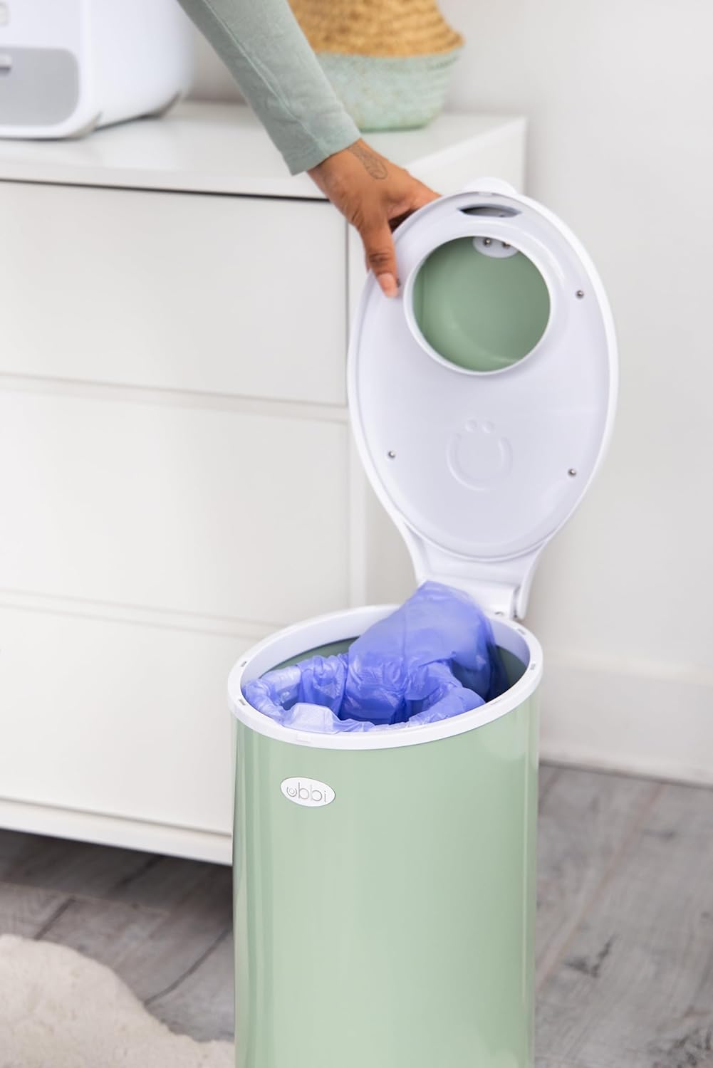 Ubbi Diaper Pail Bags - Disposable Baby Waste Bags, 75 Count, 13-Gallon Size | 3 Pack