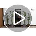 72-Inch Mirror Waterfall Floor Fountain with LED Lights & River Stones