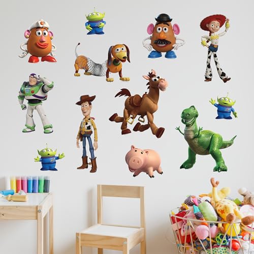 Peel and Stick Wall Decals - 12 Pack Removable Vinyl Stickers for Kids Room