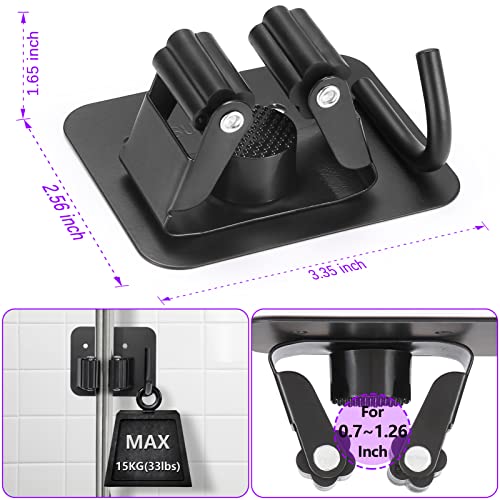 Stainless Steel Broom and Mop Holder Wall Mount Tool Organizer Rack