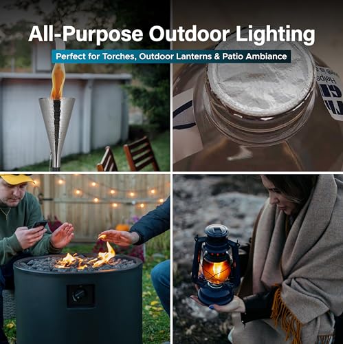 Smokeless & Odorless Lamp Oil - 32 oz Clear Paraffin Fuel for Lanterns