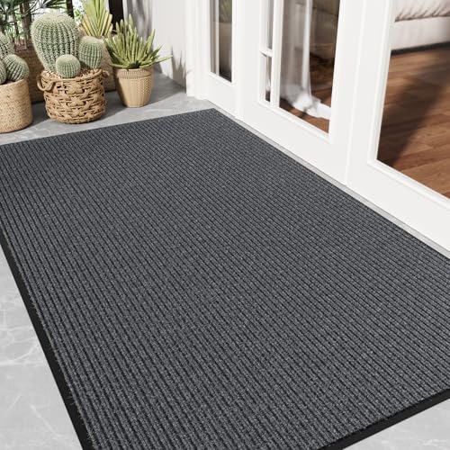 3' x 5' Heavy Duty Front Door Mat, Non-Slip Indoor Outdoor Entrance Rug