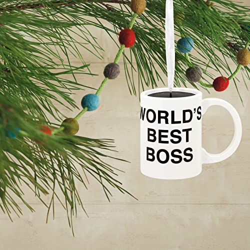 Hallmark The Office World's Best Boss Coffee Mug Christmas Ornament (0002HCM9116)