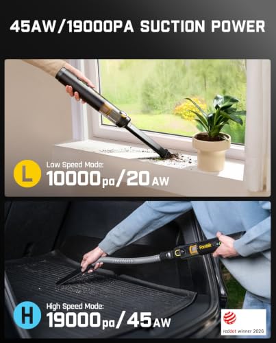 Fanttik Slim V10 APEX Cordless Car Vacuum - 19kPa 4-in-1 Mini Handheld