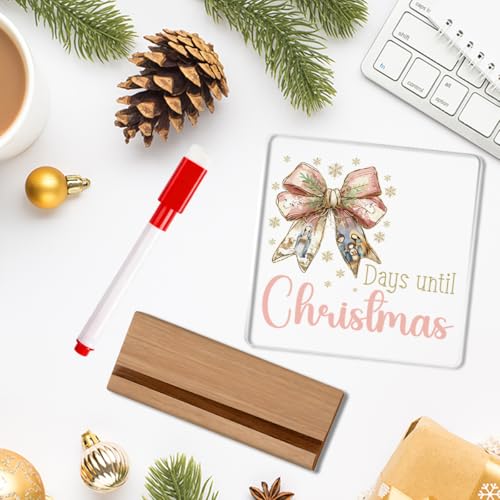 XCVXZCSDAF Christmas Days Till Christmas Countdown Sign - Xmas Countdown Calendar - Christian Holiday Decor - 4x4 Inch - Variation: Christmas02