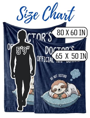 Huglanket Doctor Gifts Flannel Throw Blanket 60x80 Inches - Official Nap Edition