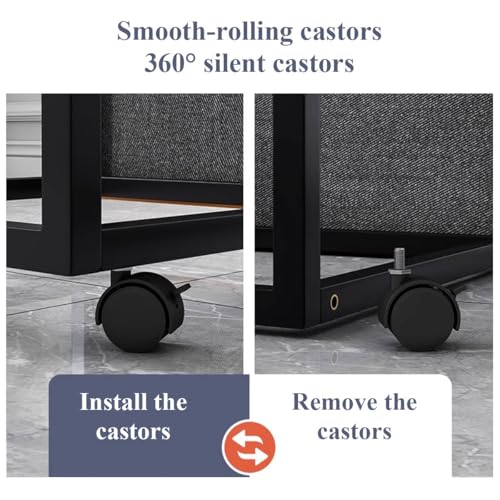 5-in-1 Nesting Cube Ottoman Stool with Swivel Casters, Faux Leather Seating