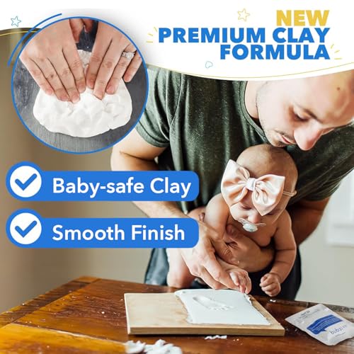 Baby Handprint and Footprint Keepsake Kit with Air-Dry Clay