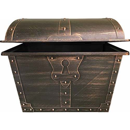 Large Plastic Treasure Chest Box for Classroom Rewards & Pirate Parties