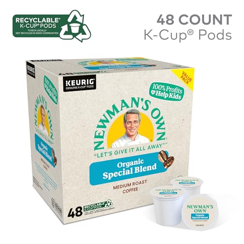 Newman's Own Organic Special Blend Medium Roast Coffee Pods, 48 Count