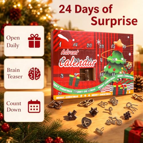 Kysthyra Advent Calendar 2026 Brain Teaser 24 Day Christmas Countdown - Blown01